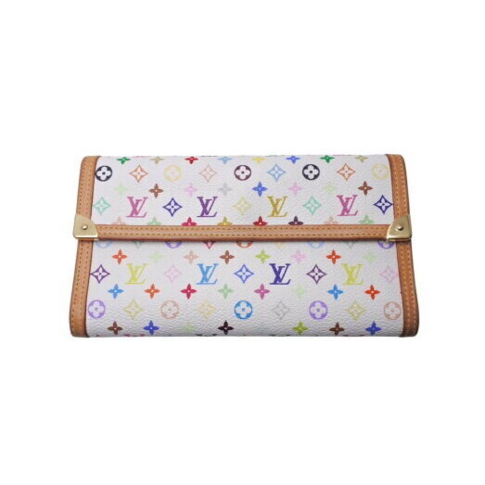 Louis Vuitton Porte Tresor Wallet Long by Takashi Murakami White Multicolor